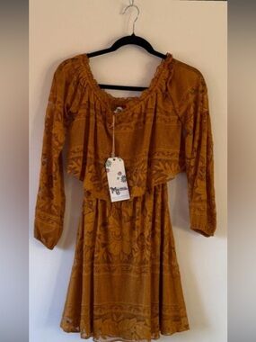 🌼 Show Me Your Mumu Lace Dress Mustard Small 🌼